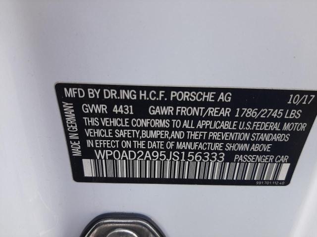 2018 PORSCHE 911 TURBO WP0AD2A95JS156333