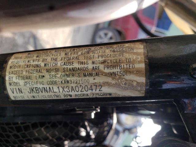 2003 KAWASAKI VN1500 L JKBVNAL1X3A020472