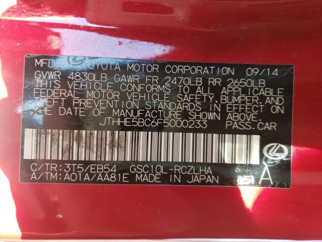 2015 LEXUS RC 350 JTHHE5BC6F5000233
