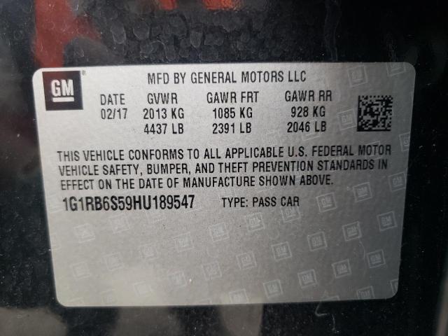 2017 CHEVROLET VOLT PREMI 1G1RB6S59HU189547