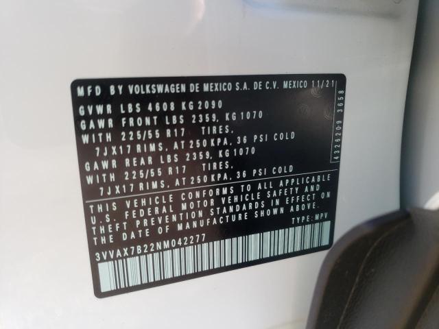 2022 VOLKSWAGEN TAOS S 3VVAX7B22NM042277