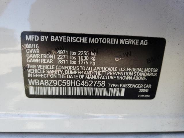 2017 BMW 330 XIGT WBA8Z9C59HG452758