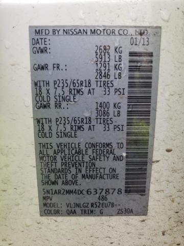 5N1AR2MM4DC637878 Nissan Pathfinder 2013. Фото: 9