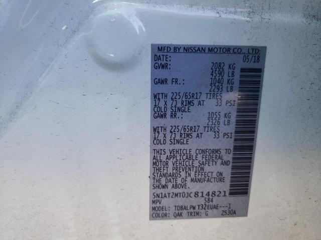 5N1AT2MT0JC814821 Nissan Rogue S 2018. Фото: 9