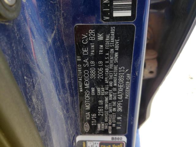 3KPFL4A7XHE089115 Kia Forte Lx 2017. Фото: 9