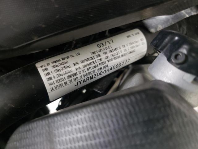 2017 YAMAHA FZ07A JYARM20E0HA000777