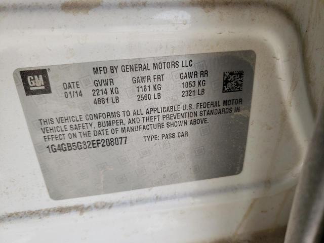 1G4GB5G32EF208077 Buick Lacrosse 2014. Фото: 9