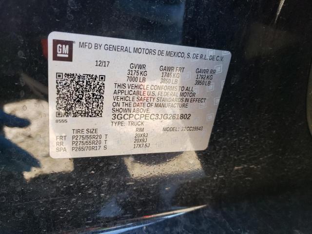 2018 CHEVROLET SILVERADO 3GCPCPEC3JG261802