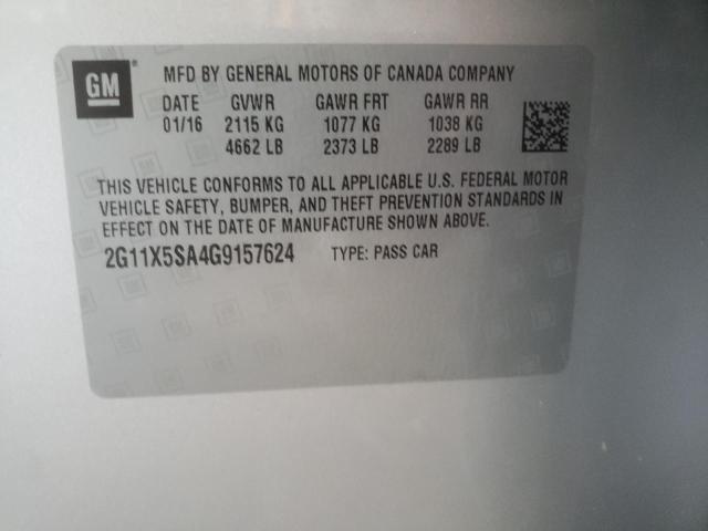 2016 CHEVROLET IMPALA LS 2G11X5SA4G9157624