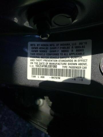 2020 HONDA INSIGHT TO 19XZE4F98LE001060