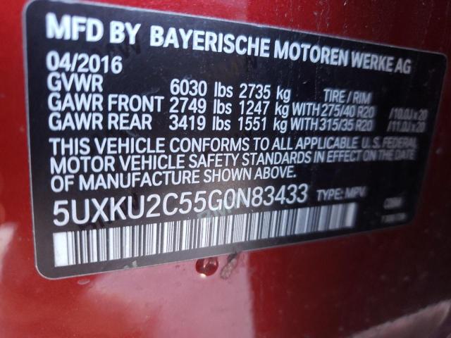 2016 BMW X6 XDRIVE3 - 5UXKU2C55G0N83433