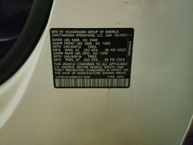 2021 VOLKSWAGEN ATLAS CROS 1V2GC2CA8MC221306