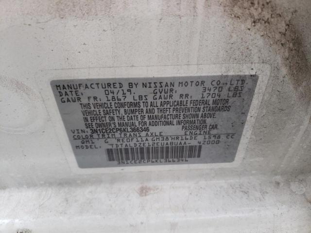 3N1CE2CP6KL366346 Nissan Versa Note 2019. Фото: 9