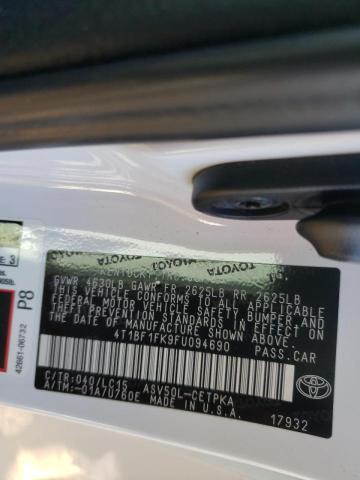 2015 TOYOTA CAMRY LE 4T1BF1FK9FU094690