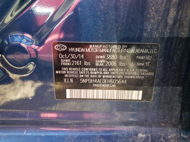 2015 HYUNDAI ELANTRA SE 5NPDH4AE0FH605644