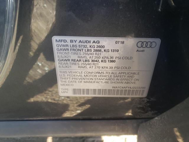 2018 AUDI SQ5 PRESTI WA1C4AFY4J2222299