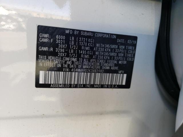 2019 SUBARU ASCENT TOU 4S4WMARD2K3462082