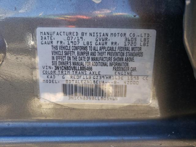 3N1CN8DV8LL805466 Nissan Versa S 2020. Фото: 9