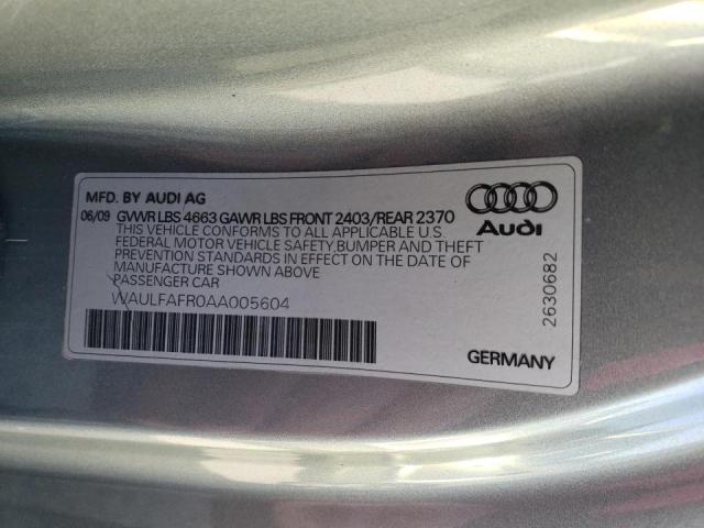 2010 AUDI A5 PREMIUM - WAULFAFR0AA005604