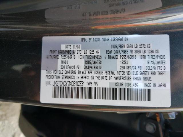 JM3TCACY7K0310331 Mazda Cx-9 Touri 2019. Фото: 9