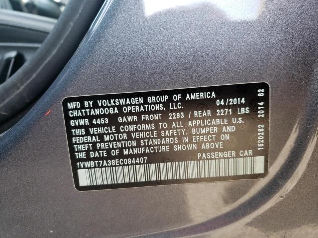 2014 VOLKSWAGEN PASSAT SE - 1VWBT7A38EC094407