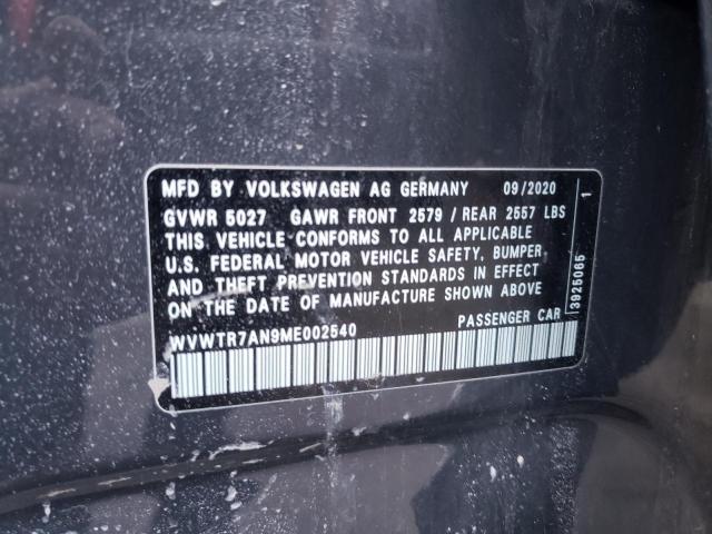 2021 VOLKSWAGEN ARTEON SEL WVWTR7AN9ME002540