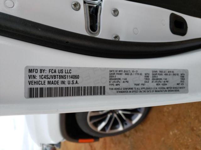 2022 JEEP WAGONEER S 1C4SJVBT8NS114060