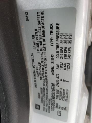 1GCDSCF98C8149748 Chevrolet Colorado L 2012. Фото: 9