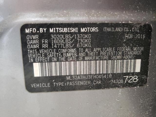2015 MITSUBISHI MIRAGE DE ML32A3HJ3FH045418