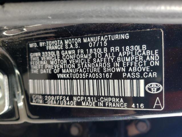 2015 TOYOTA YARIS - VNKKTUD35FA053167
