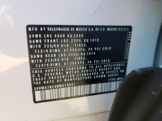 2022 VOLKSWAGEN TAOS SE 3VVWX7B24NM019637