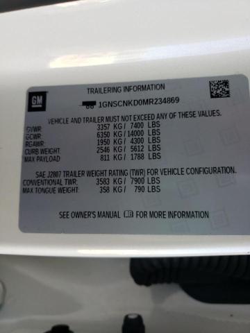 2021 CHEVROLET TAHOE C150 1GNSCNKD0MR234869
