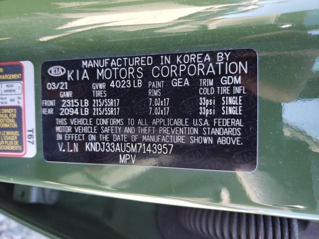 2021 KIA SOUL EX KNDJ33AU5M7143957