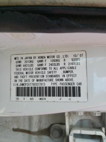 JHMCP26778C027813 Honda Accord Ex 2008. Фото: 9