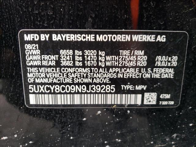 2022 BMW X6 M50I 5UXCY8C09N9J39285