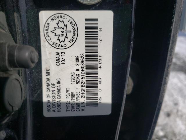 2HGFB2F51DH039623 Honda Civic Lx 2013. Фото: 9