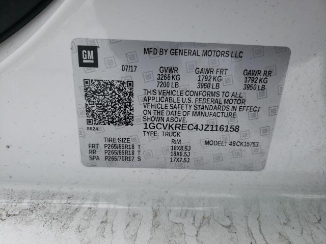 2018 CHEVROLET 1500 SILVE 1GCVKREC4JZ116158