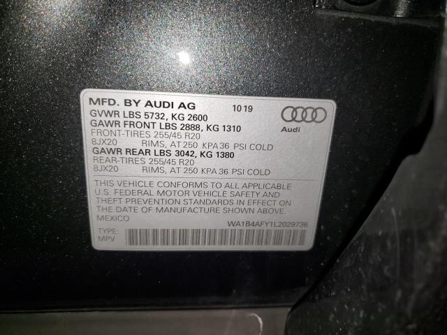 2020 AUDI SQ5 PREMIU WA1B4AFY1L2029736