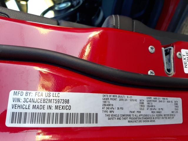 2021 JEEP COMPASS 80 3C4NJCEB2MT597398