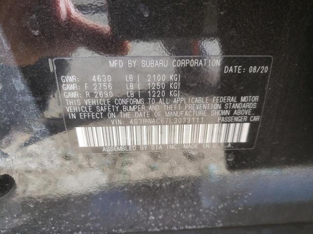 2020 SUBARU LEGACY PRE 4S3BWAC67L3033111