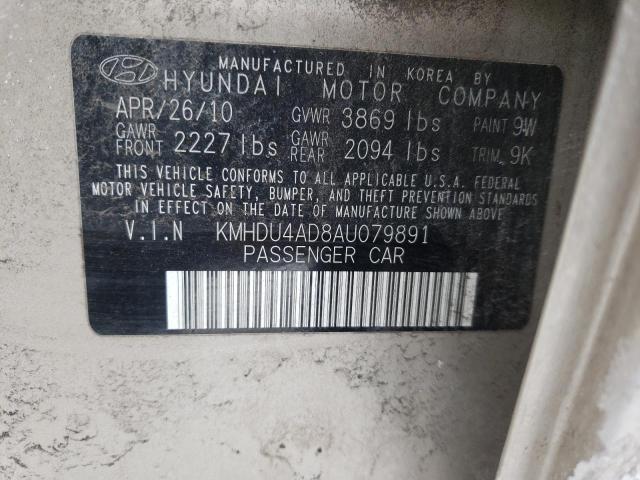 2010 HYUNDAI ELANTRA BL - KMHDU4AD8AU079891