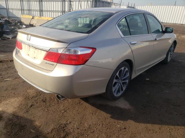 VIN: 1HGCR2F57EA198936 Auction: COPART Lot: 36629782 Location: IL - CHICAGO SOUTH 1HGCR2F57EA198936 HONDA ACCORD 2014 BEIGE Photo 4