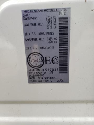 2015 INFINITI QX60 5N1AL0MM1FC547015