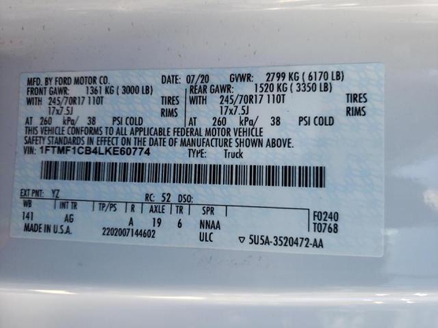 1FTMF1CB4LKE60774 Ford F150 2020. Фото: 9