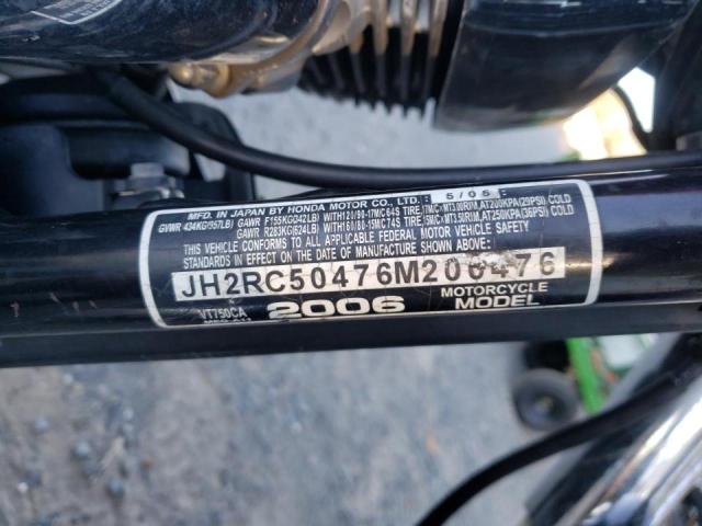 2006 HONDA VT750 CA JH2RC50476M200476