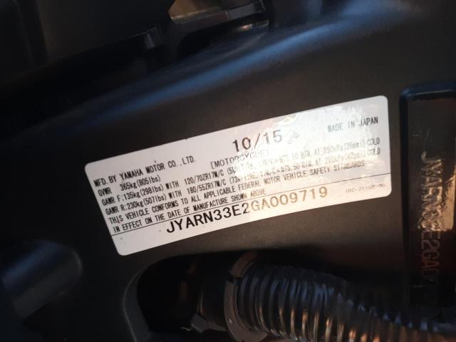 2016 YAMAHA FZ09 JYARN33E2GA009719