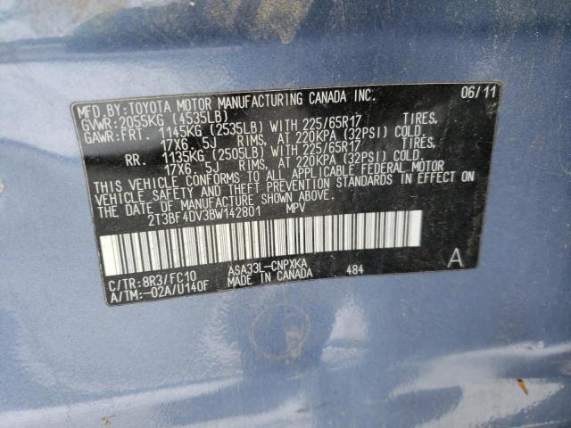 2011 TOYOTA RAV4 - 2T3BF4DV3BW142801