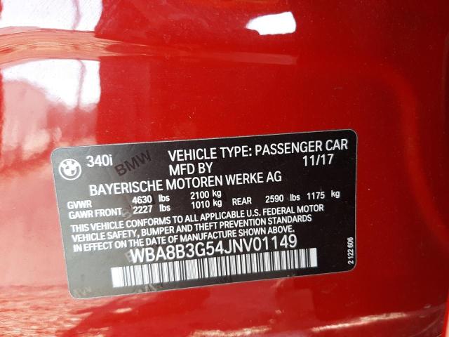 2018 BMW 340 I WBA8B3G54JNV01149