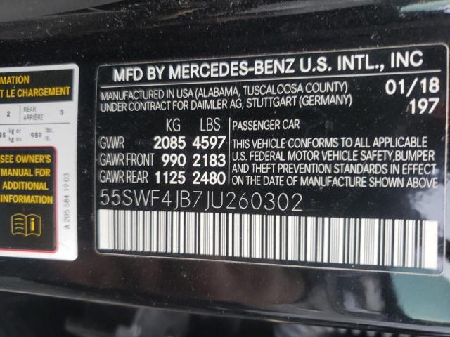 55SWF4JB7JU260302 Mercedes-Benz C 300 2018. Фото: 9