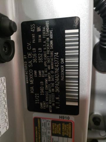 2022 KIA UK 3KPA24AD7NE437774